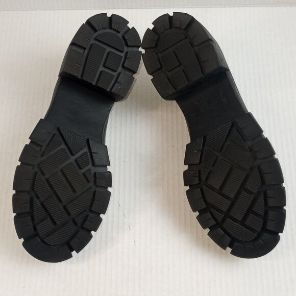 Madden Girl Hoxtonn Black Lug Chunky Heel Loafers - Picture 6 of 6